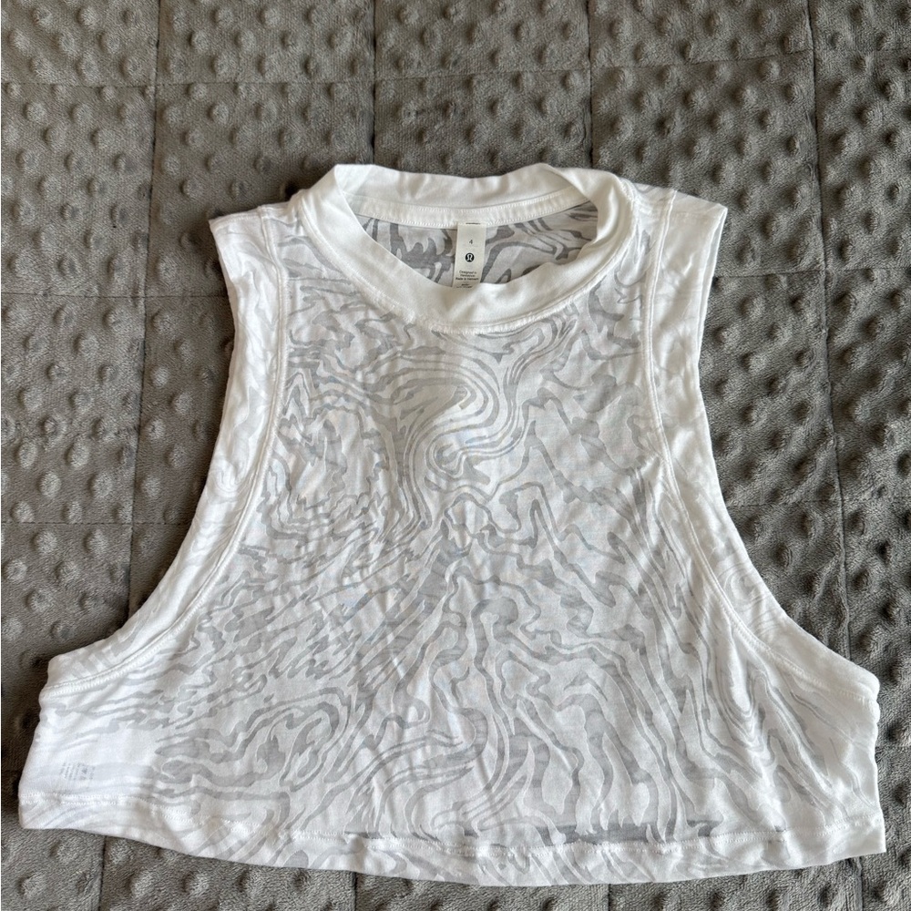 lululemon athletica White Textured Crop Top